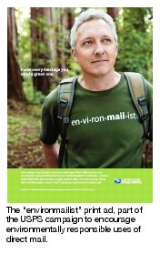 The "Environmalist" printed, part of the USPS campaign to encourage environmentally responible uses of direct mail.