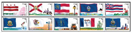 2008 Set 2 Flags of Nation stamps.