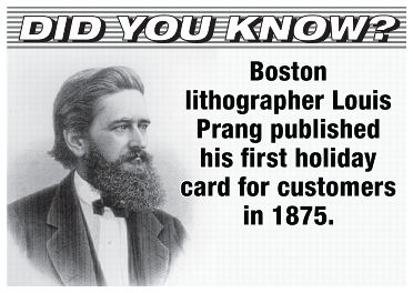 Did you know? Boston lithographer Louis Prang published his first holiday card for customers in 1875.