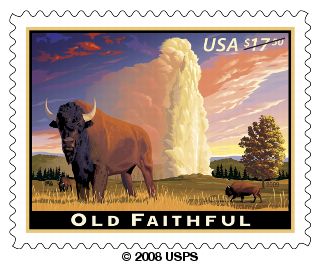 Old Faithful (Express Mail) stamp.