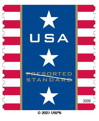Patriotic Banner presorted standard stamp.