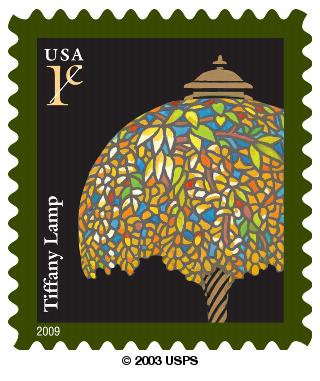 Tiffany Lamp 1-cent stamp