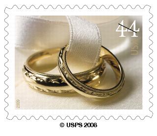 Wedding (Rings) 44-cent stamp