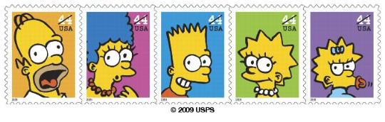 The Simpsons 44-cent stamps