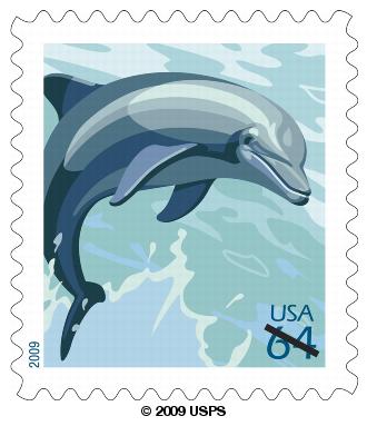 Dolphin 64-cent stamp