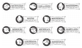 First Day of Sale State Postmarks