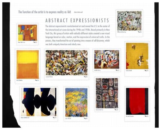 Stamp Announcement 10-07: Abstract Expressionists