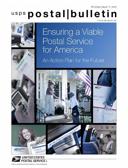 PB 22280, March 11, 2010 - Ensuring a Viable Postal Service for America An Action Plan for the Future