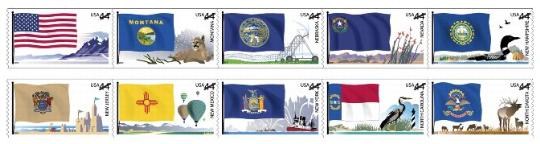 Stamp Announcement 10-09: Flags of Our Nation Set 4