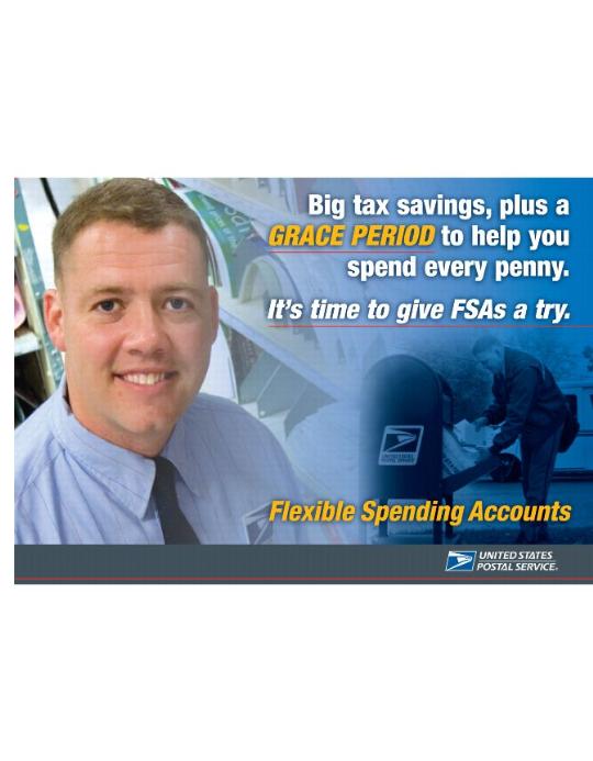 Big tax savings, plus a GRACE PERIOD to help you spend every penny. It's time to give FSAs a try. Flexible Spending Accounts