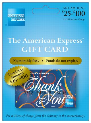 The American Express Thank You $25-$100 GIFT CARD