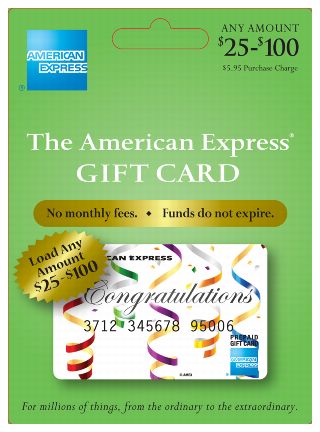 The American ExpressCongratulations $25-$100 GIFT CARD