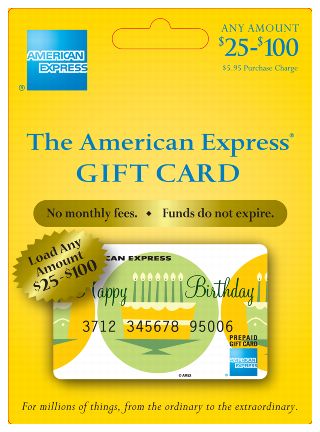 The American Express Happy Birthday $25-$100 GIFT CARD