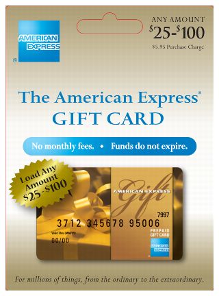 The American Express Classic $25-$100 GIFT CARD