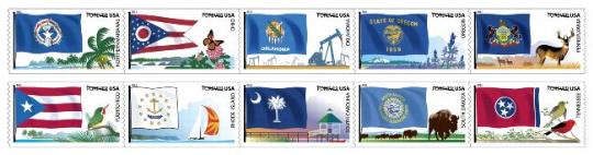 Stamp Announcement 11-35: Flags of Our Nation: Set 5