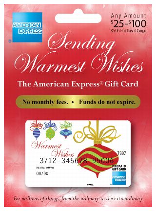 American Express $25-$100 gift card