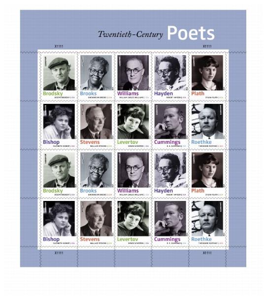 Stamp Announcement 12-25: Twentieth-Century Poets
