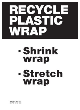 Label 890-A, Recycle Plastic Wrap