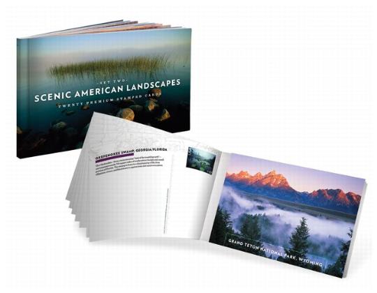Stamp Announcement 12-38: Scenic American landscapes Premium Stamped Cards