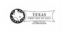 First-Day-of-Sale State Postmark - Texas