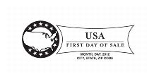 First-Day-of-Sale State Postmark - USA