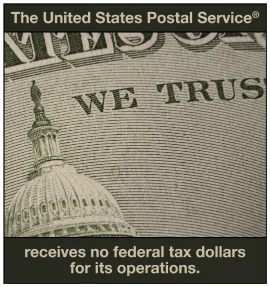 PB 22344, August 23, 2012 - Back Cover - The United States Postal Service receives no federal tax dollars for its operations