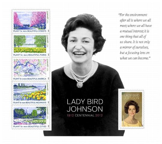 Stamp Announcement 12-51: Lady bird Johnson