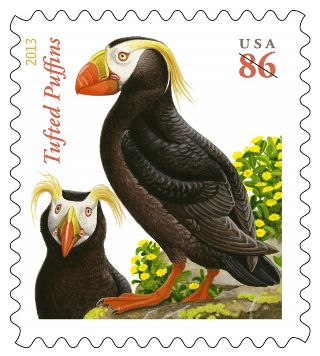 Stamp Announcement 13-07: Tufted Puffins Stamp