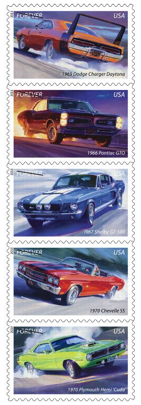 Stamp Announcement 13-13: Muscle Cars Stamps