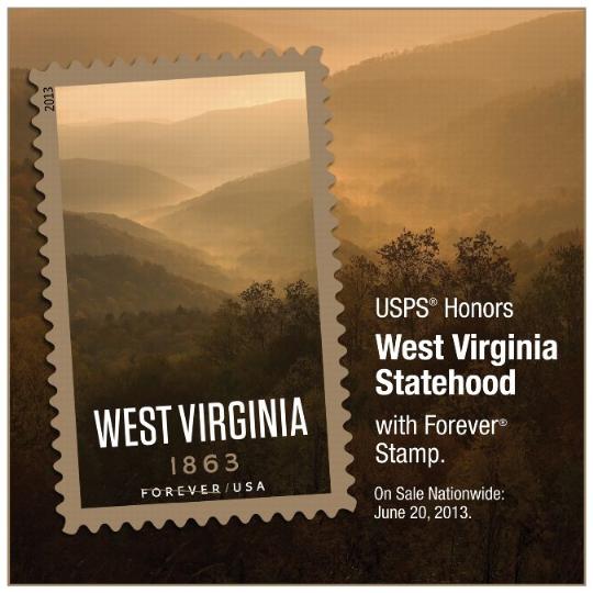 Postal Bulletin Back Cover - USPS Honors West Virginia Statehood with Forever Stamp