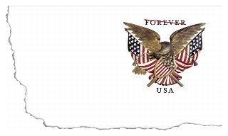 Stamp Announcement 13-33: Folk Art Eagle Stamped Envelopre