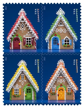 Holiday Stamps 2013 - Gingerbread Houses stamp