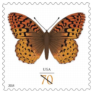 Stamp Announcement 14-8: Great Spangled Fritillary (Butterfly) Stamp