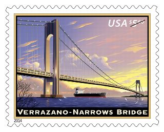 Stamp Announcement 14-17: Verrazano-Narrows Bridge Stamp