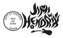 Jim Hendrix pictorial postmark art
