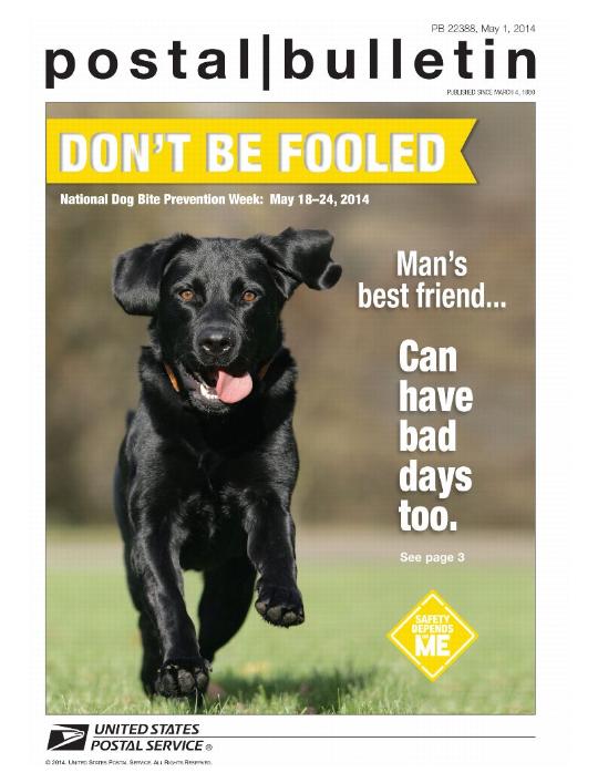 PB 22388, May 1, 2014, Front Cover - DON'T BE FOOLED National Dog Bite Prevention Week: May 18-24, 2014