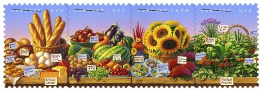 Stamp Announcement 14-34: Farmers Markets Stamps