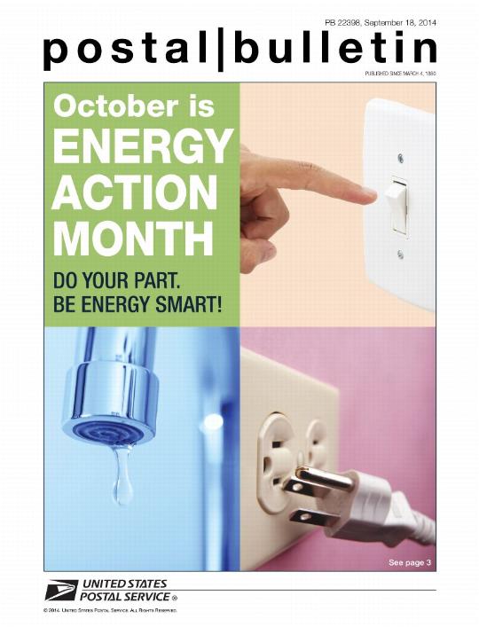 PB 22398, September 18, 2014, October is ENERGY ACTION MONTH DO YOUR PART. BE ENERGY SMART!