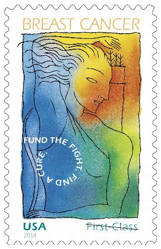 Stamp Announcement 14-41: Breast Cancer Research Semipostal Stamp