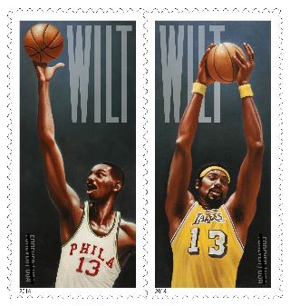 Stamp Announcement 14-49: Wilt Chamberlain Stamps