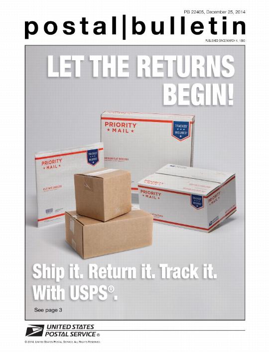 LET THE RETURNS BEGIN! Ship it. Return it. Track it. With USPS