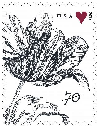 Stamp Announcement 15-9: Vintage Tulip Stamp