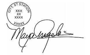 Maya Angelou Stamp Pictorial Postmark Art - Filled