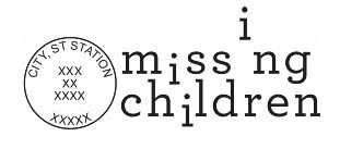 Missing Children Stamp Pictorial Postmark Art - filled