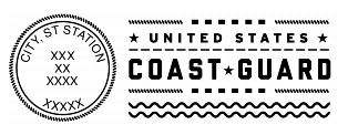 United States Coast Guard Stamp, Digital Color Postmark - complete