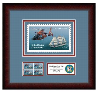 United States Coast Guard Stamp - Framed Art