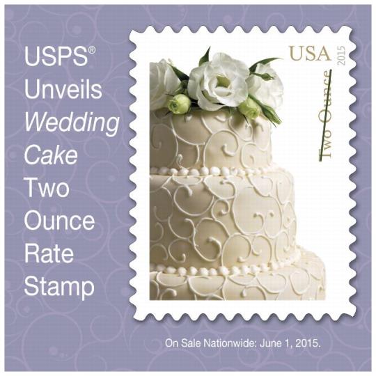 PB 22422, August 20, 2015 - USPS Unveils Wedding Cake Two Ounce Rate Stamp. On Sale Nationwide: June 1, 2015