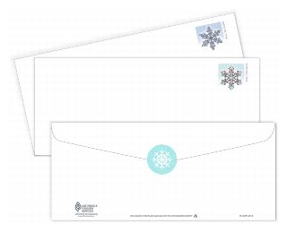 Snowflake Forever Stamped envelopes