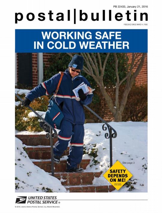 PB 22433, January 21, 2016, WORKING SAFE IN COLD WEATHER. See page 3.