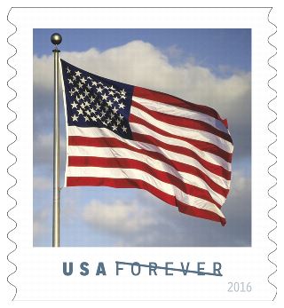 USPS U.S. Flag 2023 Forever Stamps Book of 20